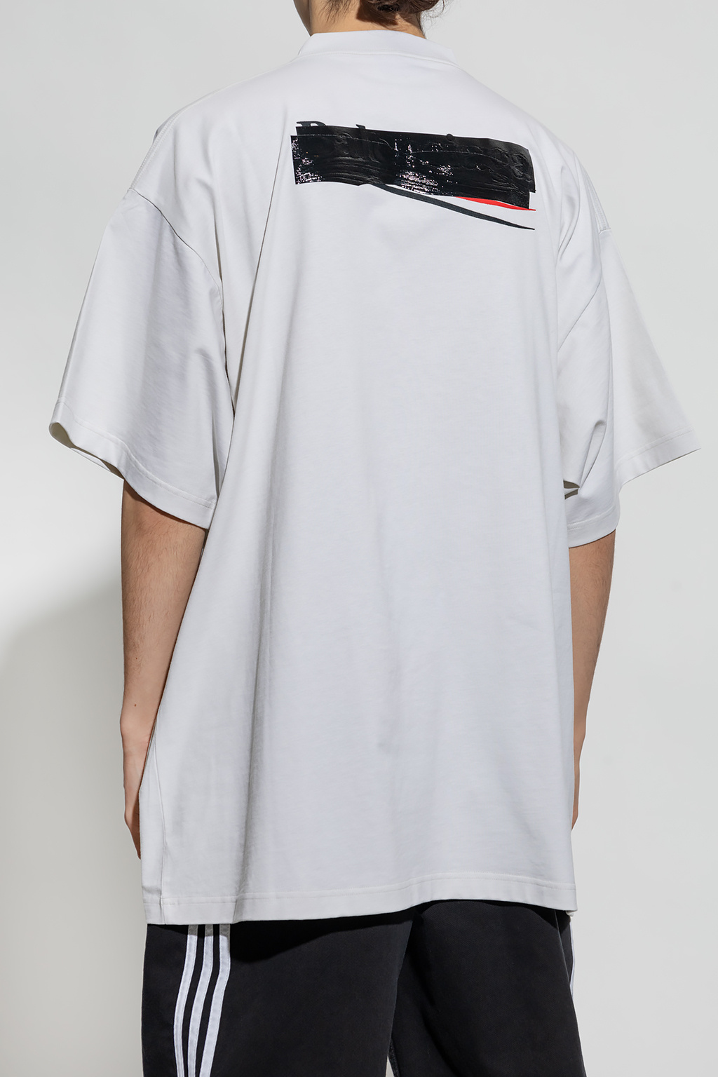 adidas Originals boyfriend fit large logo t-shirt Hate in